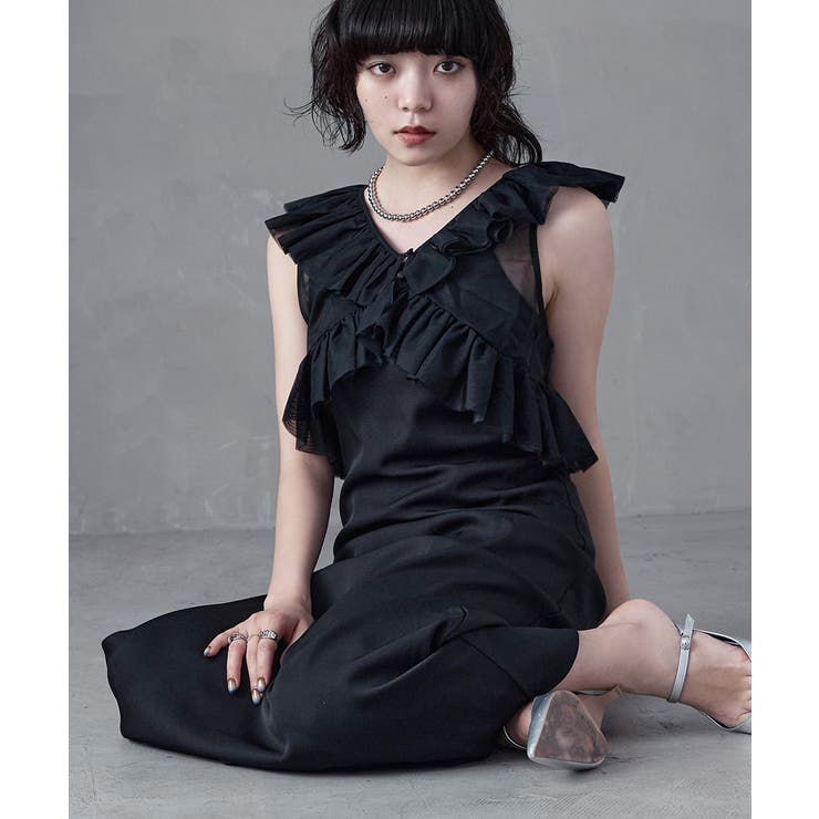 aity アイティ チュールフリルベスト×キャミワンピ | Fashion Letter | 詳細画像14 