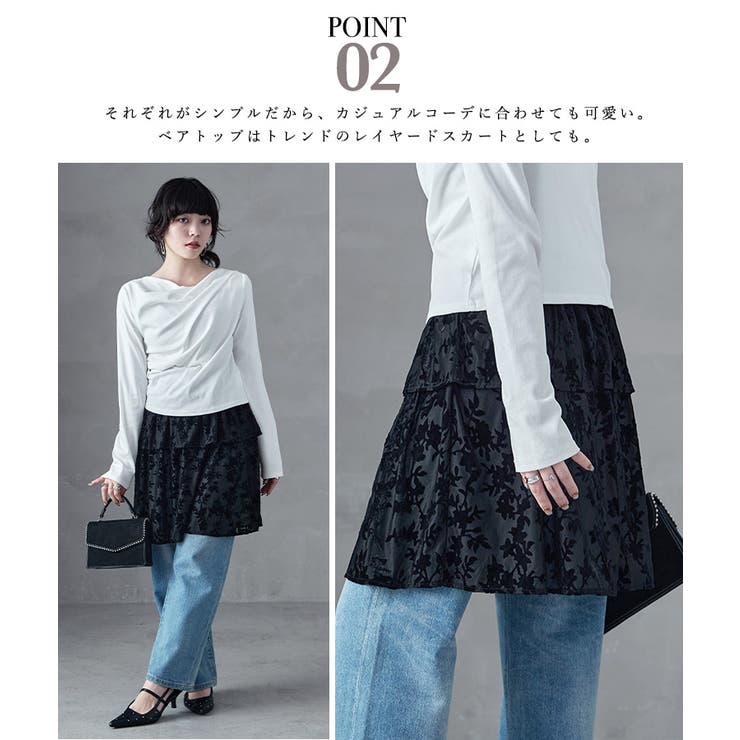 aity アイティ 花柄シアーフロッキーベアペプラム×ツイルオールインワン | Fashion Letter | 詳細画像4 