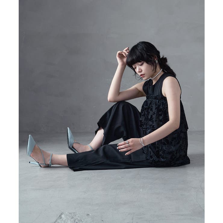 aity アイティ 花柄シアーフロッキーベアペプラム×ツイルオールインワン | Fashion Letter | 詳細画像17 