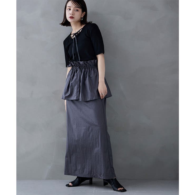 etoll エトル リボンオーバルネックリブトップス | Fashion Letter | 詳細画像8 