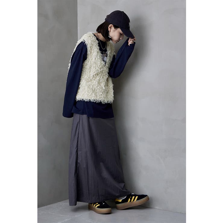 etoll エトル フェザーフリンジVネックベスト | Fashion Letter | 詳細画像15 
