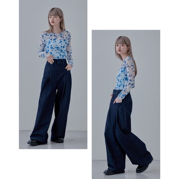 etoll エトル ローズプリントシアートップス | Fashion Letter | 詳細画像6 