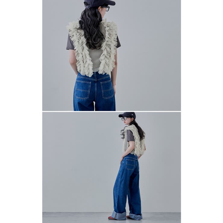 etoll エトル チュールフリルショートベスト | Fashion Letter | 詳細画像10 