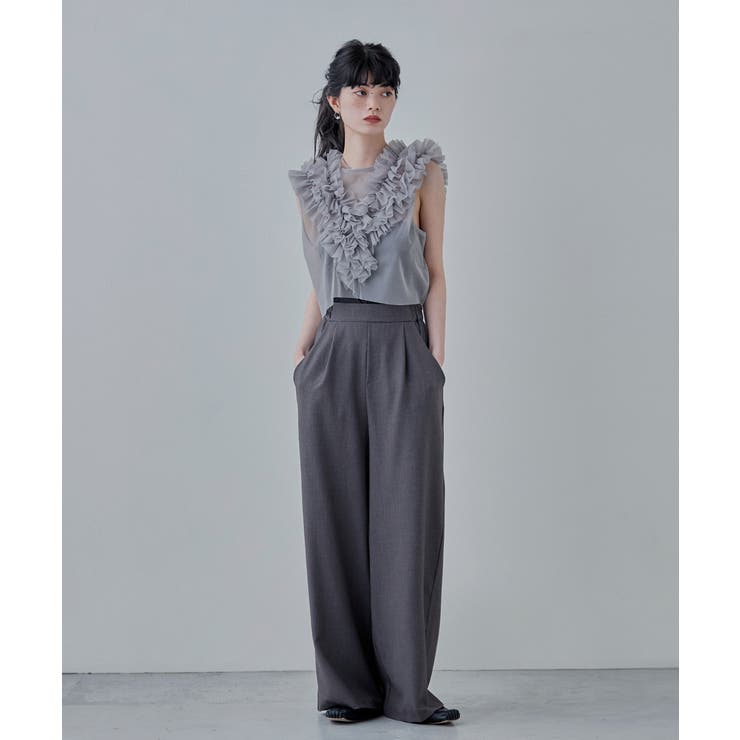 etoll エトル チュールフリルショートベスト | Fashion Letter | 詳細画像15 