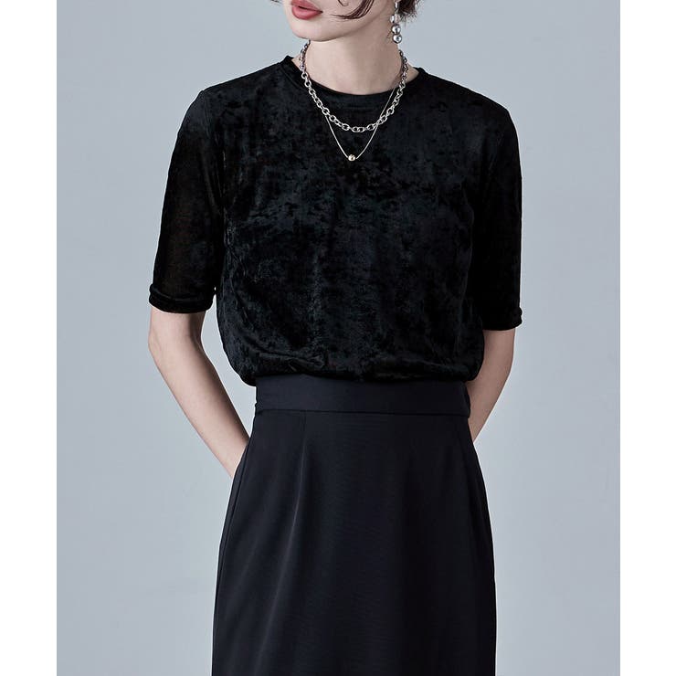 etoll エトル シアーベロアハーフスリーブPO | Fashion Letter | 詳細画像5 