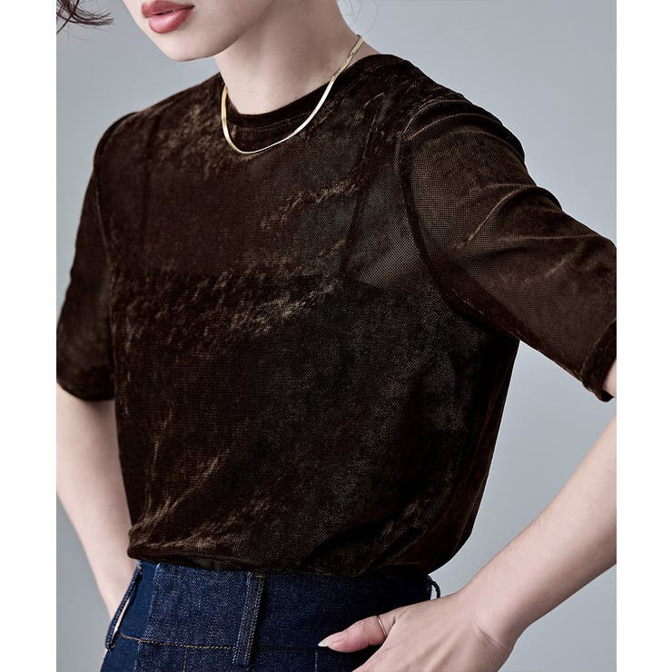 etoll エトル シアーベロアハーフスリーブPO | Fashion Letter | 詳細画像8 