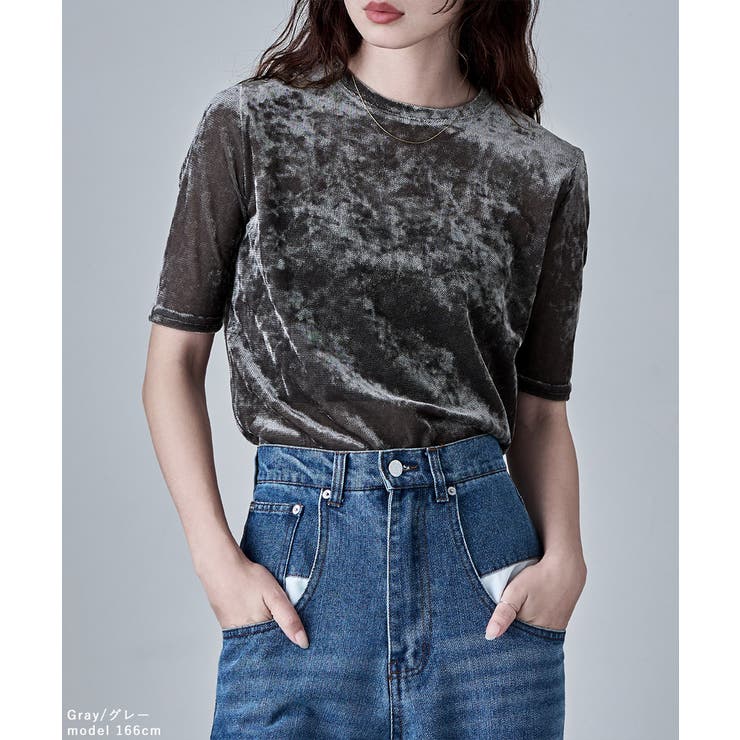 etoll エトル シアーベロアハーフスリーブPO | Fashion Letter | 詳細画像14 