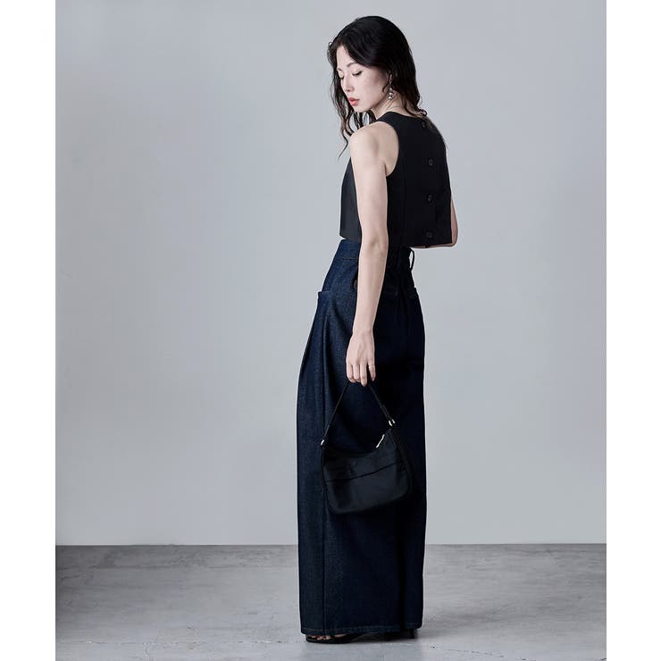 etoll エトル リネンライククロップドベスト | Fashion Letter | 詳細画像5 