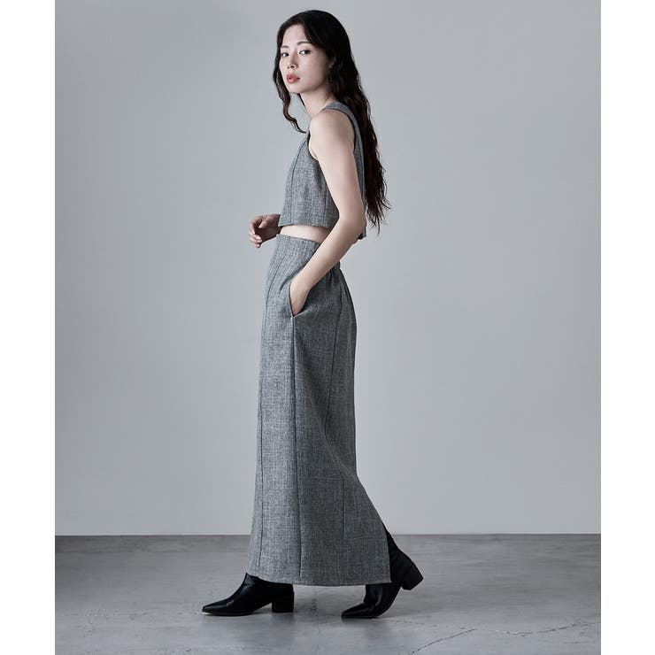 etoll エトル リネンタッチハイウエストタイトスカート | Fashion Letter | 詳細画像8 