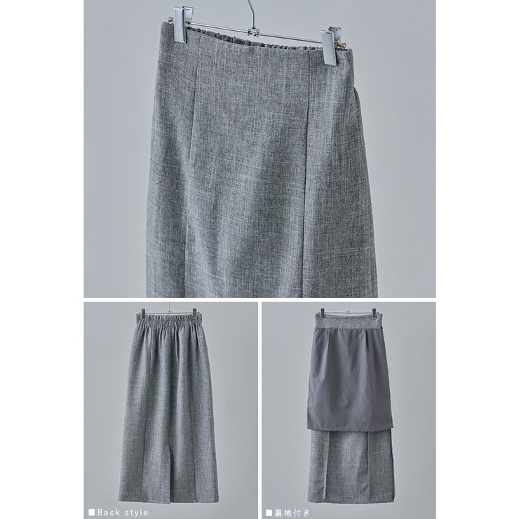 etoll エトル リネンタッチハイウエストタイトスカート | Fashion Letter | 詳細画像19 