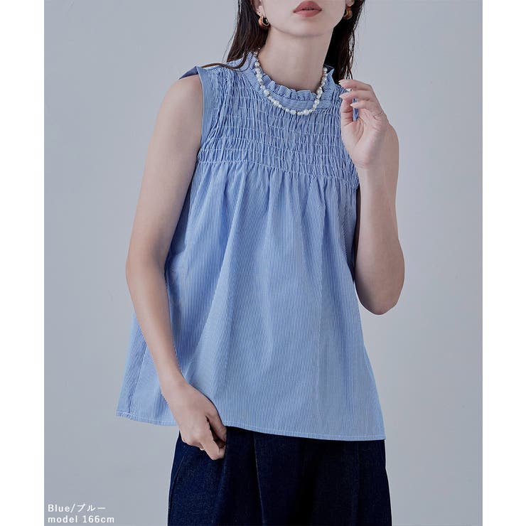 etoll エトル リネンタッチシャーリングブラウス | Fashion Letter | 詳細画像2 