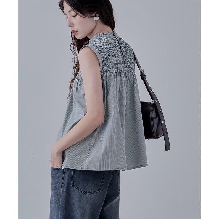 etoll エトル リネンタッチシャーリングブラウス | Fashion Letter | 詳細画像8 