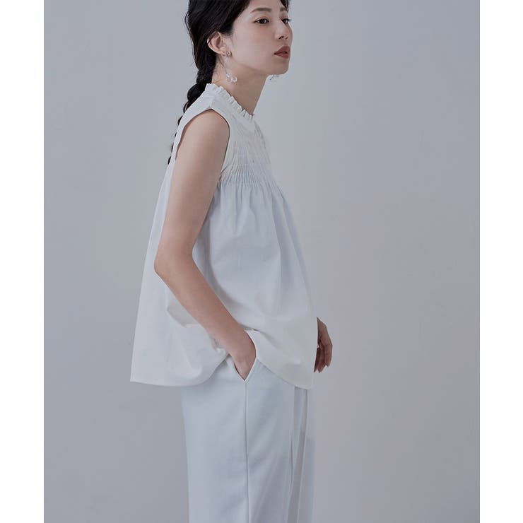 etoll エトル リネンタッチシャーリングブラウス | Fashion Letter | 詳細画像11 