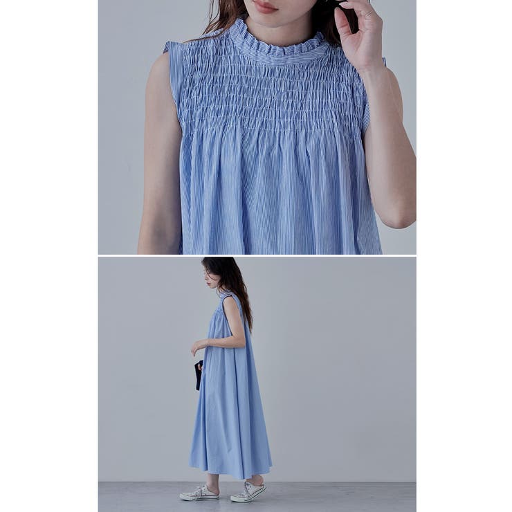 etoll エトル リネンタッチシャーリングワンピース | Fashion Letter | 詳細画像11 