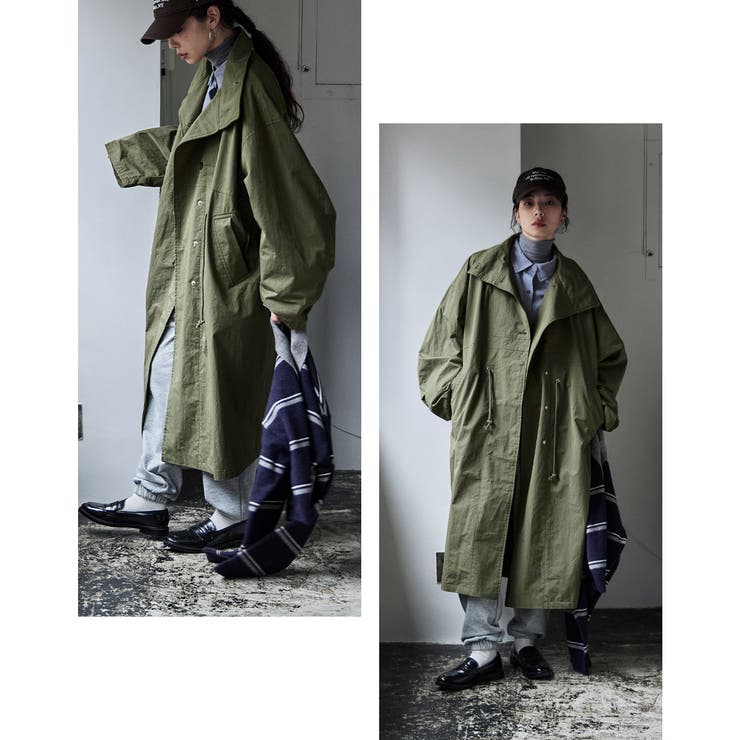 etoll エトル スタンドカラーミリタリーコート[品番：FT000010659