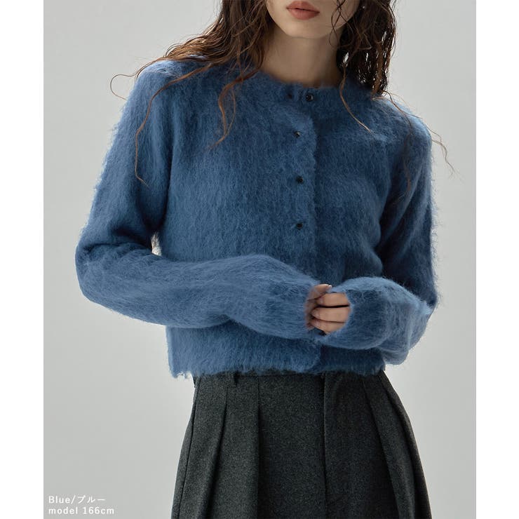 etoll エトル モヘアタッチクロップドカーディガン | Fashion Letter | 詳細画像6 