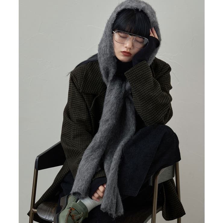 etoll エトル モヘアタッチフードマフラー[品番：FT000010761