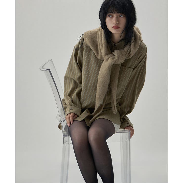 etoll エトル モヘアタッチトライアングルスカーフ | Fashion Letter | 詳細画像5 