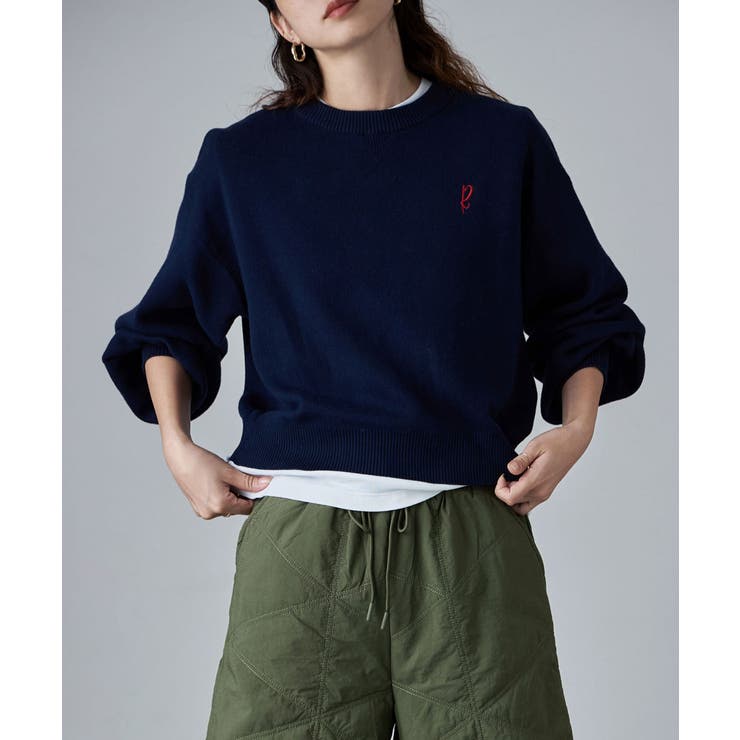 etoll エトル スウェットライク刺繍ロゴニット | Fashion Letter | 詳細画像9 