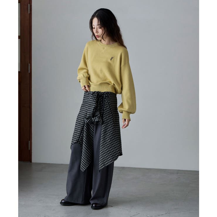 etoll エトル スウェットライク刺繍ロゴニット | Fashion Letter | 詳細画像12 