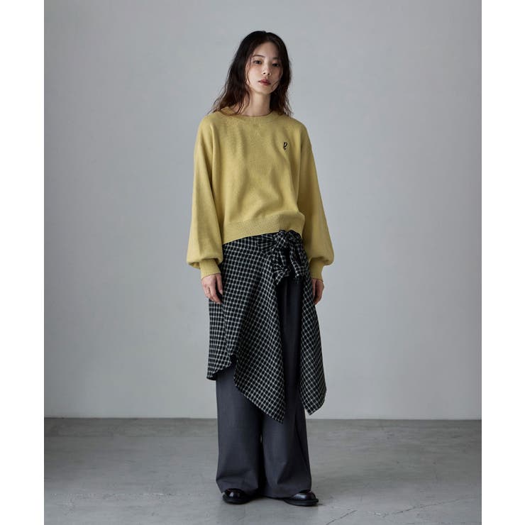 etoll エトル スウェットライク刺繍ロゴニット | Fashion Letter | 詳細画像13 