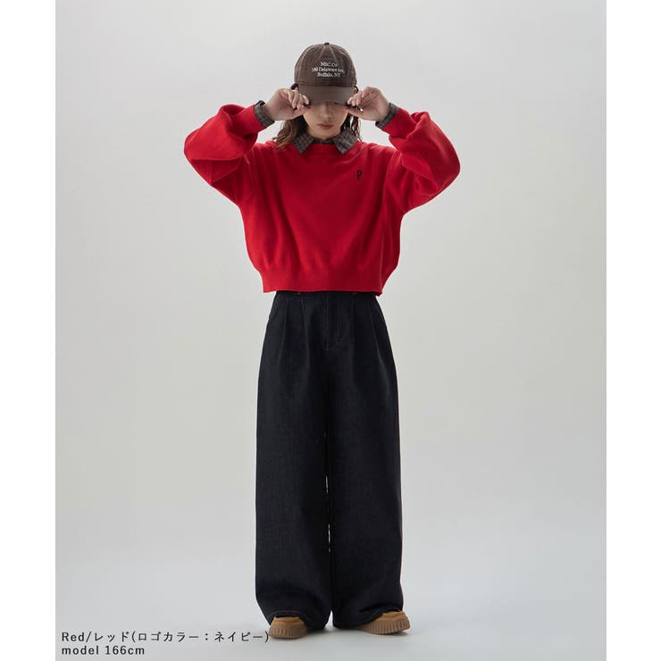 etoll エトル スウェットライク刺繍ロゴニット | Fashion Letter | 詳細画像14 