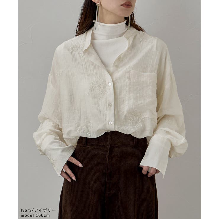 etoll エトル スパングル刺繍シアーブラウス | Fashion Letter | 詳細画像2 