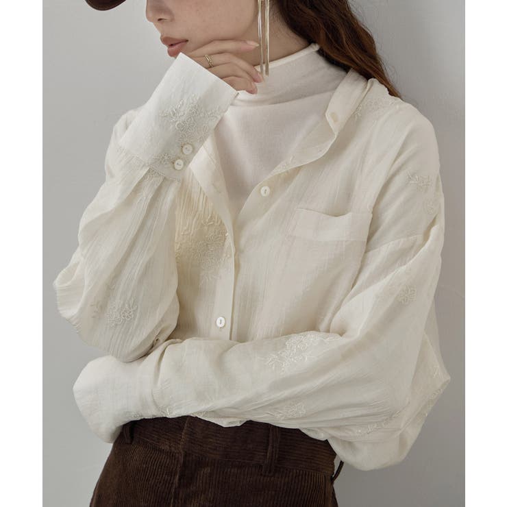 etoll エトル スパングル刺繍シアーブラウス | Fashion Letter | 詳細画像3 