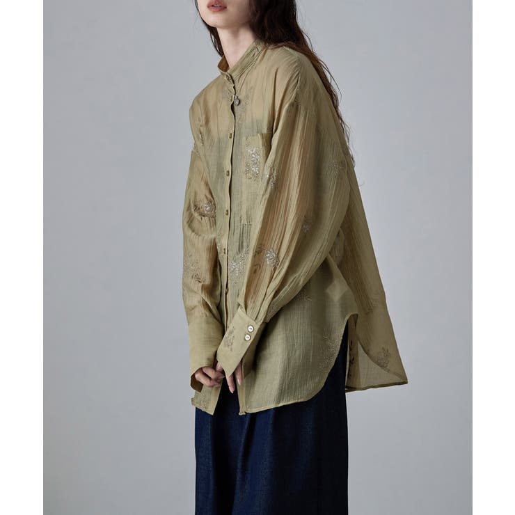 etoll エトル スパングル刺繍シアーブラウス | Fashion Letter | 詳細画像11 