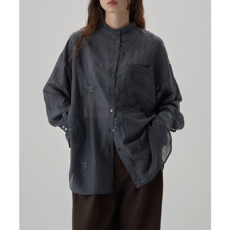 etoll エトル スパングル刺繍シアーブラウス | Fashion Letter | 詳細画像18 