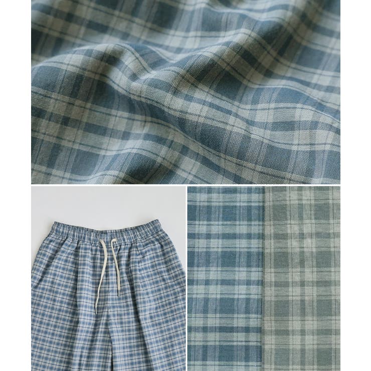 etoll エトル チェック柄コットンワイドパンツ | Fashion Letter | 詳細画像19 
