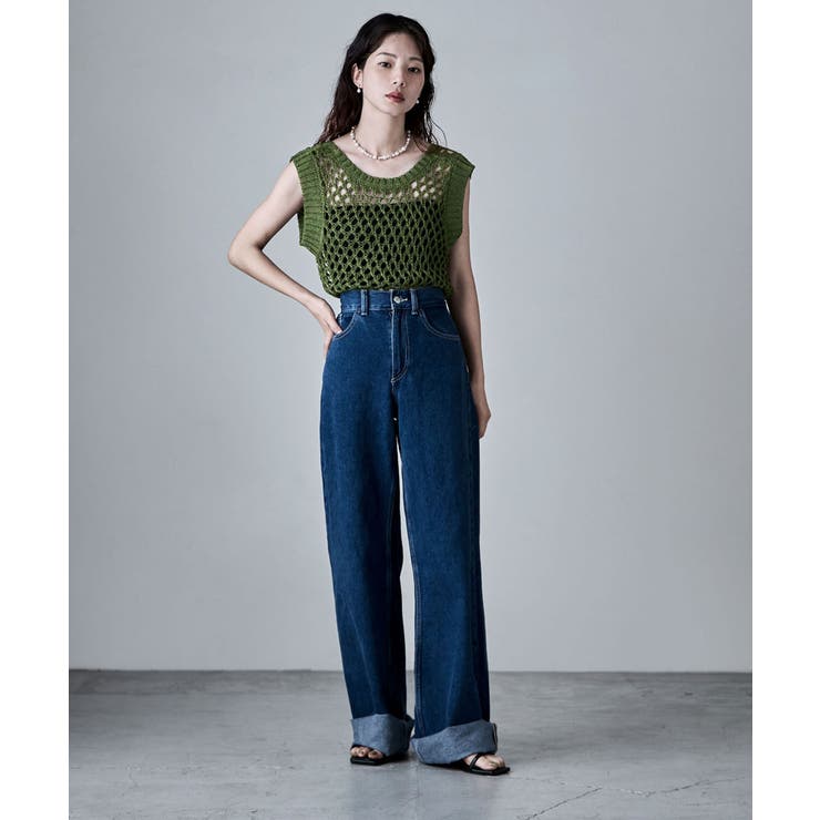 etoll エトル 前後2wayメッシュニットベスト | Fashion Letter | 詳細画像5 