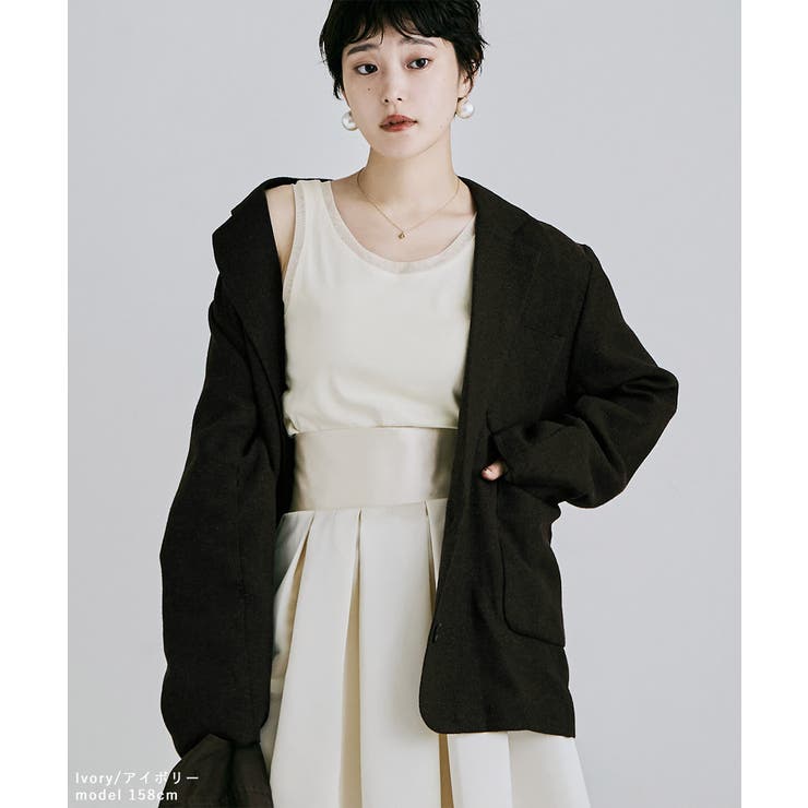 etoll エトル チュールトリムリブタンクトップ | Fashion Letter | 詳細画像13 