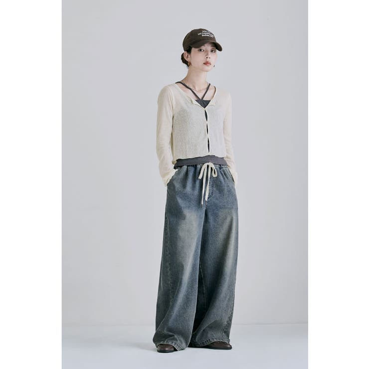 etoll エトル ポインテールシアークロップドカーディガン | Fashion Letter | 詳細画像6 