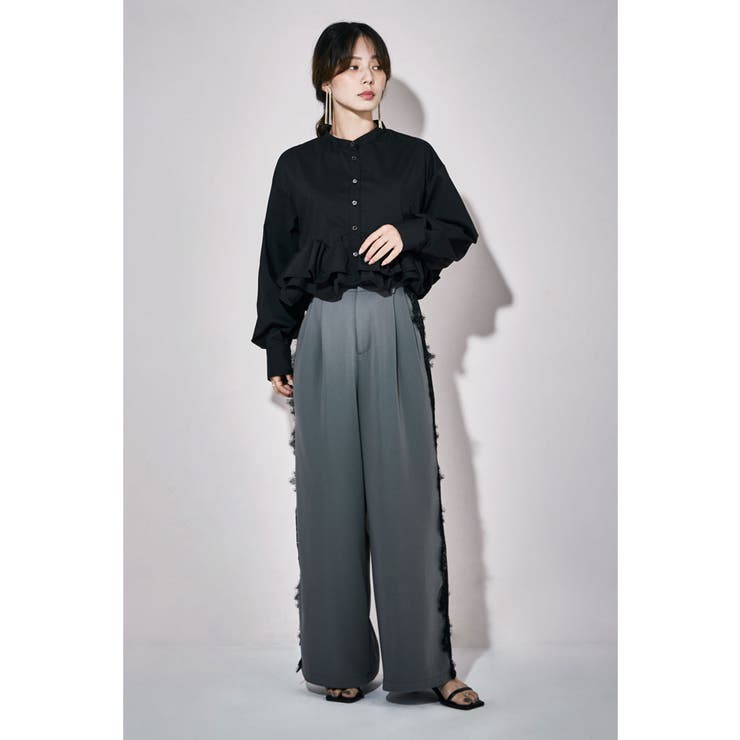 etoll エトル フリルヘムショートブラウス | Fashion Letter | 詳細画像5 