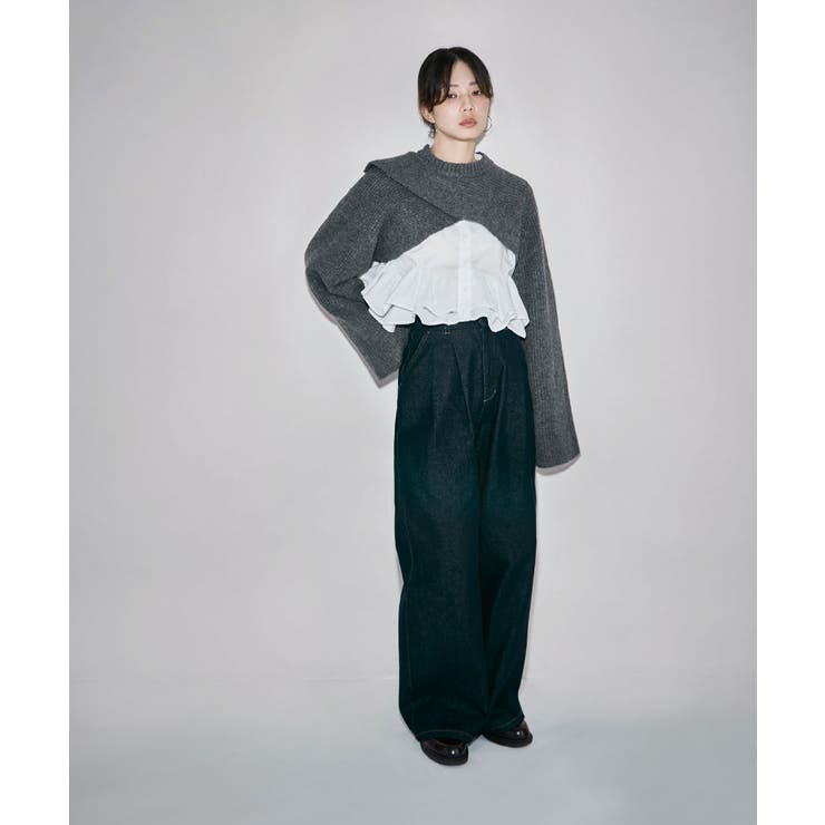 etoll エトル フリルヘムショートブラウス | Fashion Letter | 詳細画像12 