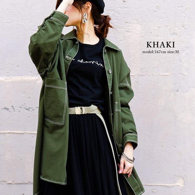ビッグ ロング ミリタリージャケット 品番 Ft Fashion Letter ファッションレター のレディースファッション通販 Shoplist ショップリスト