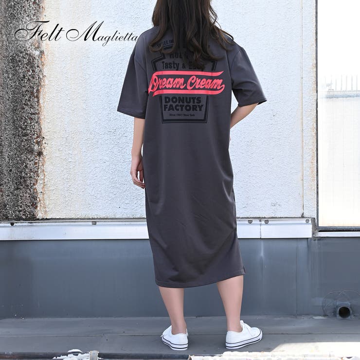 バックプリントワンピースカジュアル春夏プルオーバーチュニックロゴtロンt 品番 Fm Felt Maglietta フェルトマリエッタ のレディースファッション通販 Shoplist ショップリスト