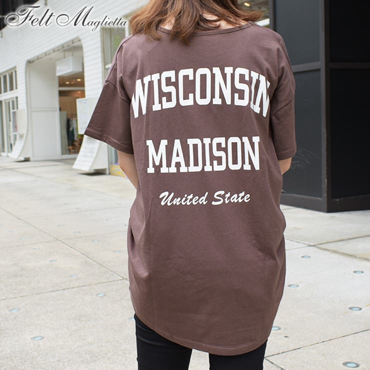 ◇ブラウン（ホワイトロゴ） | オーバーサイズTシャツ Tシャツ ゆったりめ | Felt Maglietta