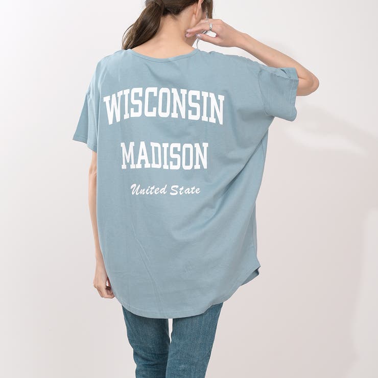 ◇ライトブルー（ホワイトロゴ） | オーバーサイズTシャツ Tシャツ ゆったりめ | Felt Maglietta