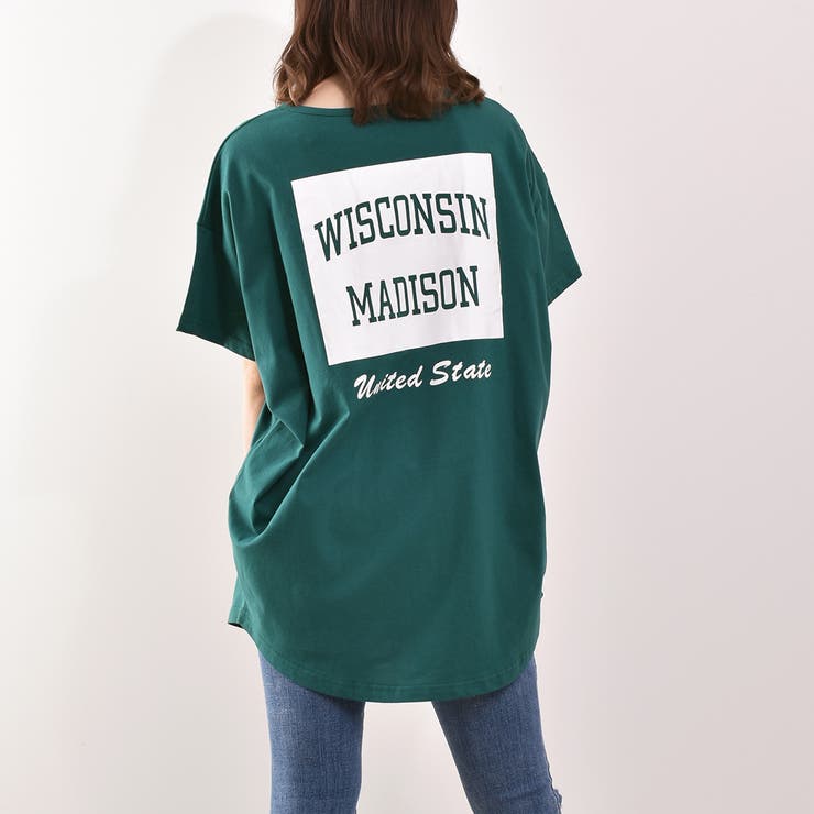 ボックスロゴTシャツ トレンド バックプリント[品番