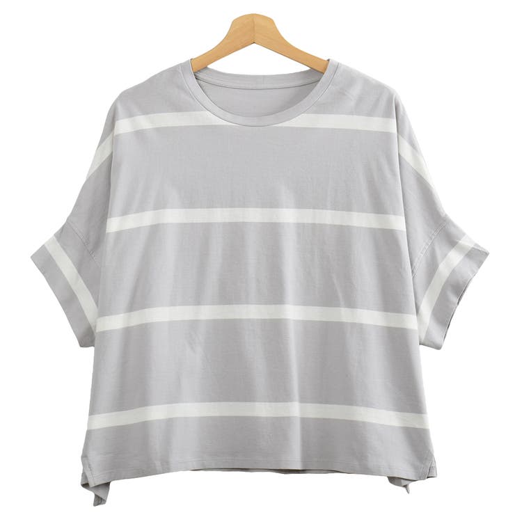 ワイドシルエットボーダーカットソー ゆったり カジュアル 体形カバー | Maria Trinity | 詳細画像29