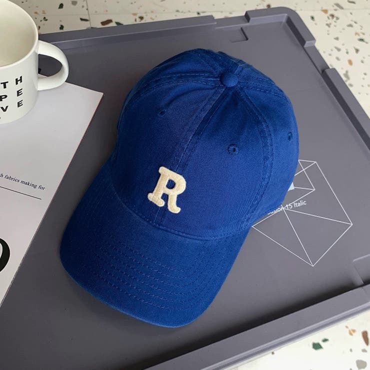 ブルー | Rロゴ刺繍キャップ ワンロゴ CAP | Felt Maglietta