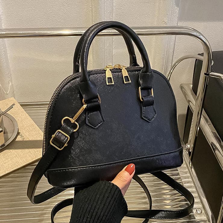 2WAYミニハンドルショルダーバッグ ドームバッグ ハンドバッグ 
