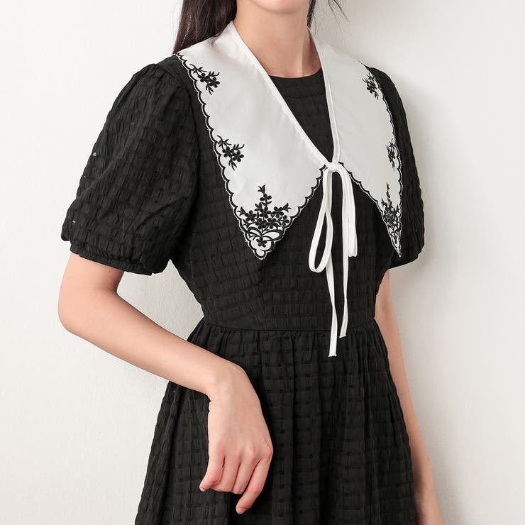 スカラップ刺繍つけ襟 付け襟 つけえり[品番：FM000006139]｜Felt