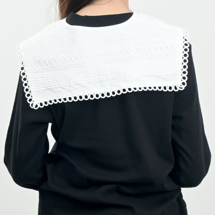 装飾レースつけ襟 重ね着風レイヤード セーラー 衿 つけえり つけエリ