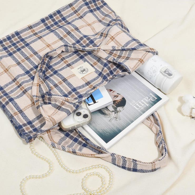 チェック柄トートバッグ BAG エコバッグ [品番：FM000006241]｜Felt