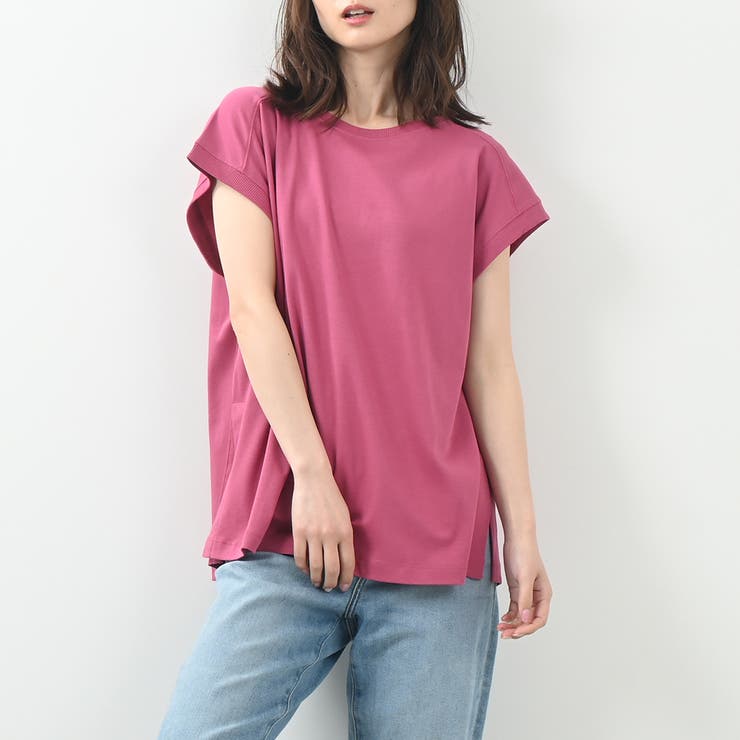 しっとりとした滑らかなタッチTシャツ キレイ色展開 春 夏 リラクシー | Felt Maglietta | 詳細画像21 