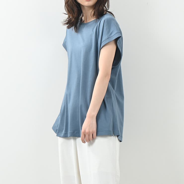 しっとりとした滑らかなタッチTシャツ キレイ色展開 春 夏 リラクシー | Felt Maglietta | 詳細画像8 