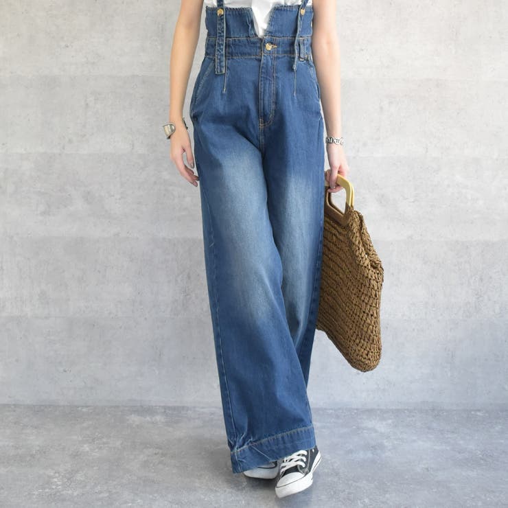 ハイウエストサス付ワイドパンツ ハイウエストデザイン オールシーズン | Felt Maglietta | 詳細画像8 